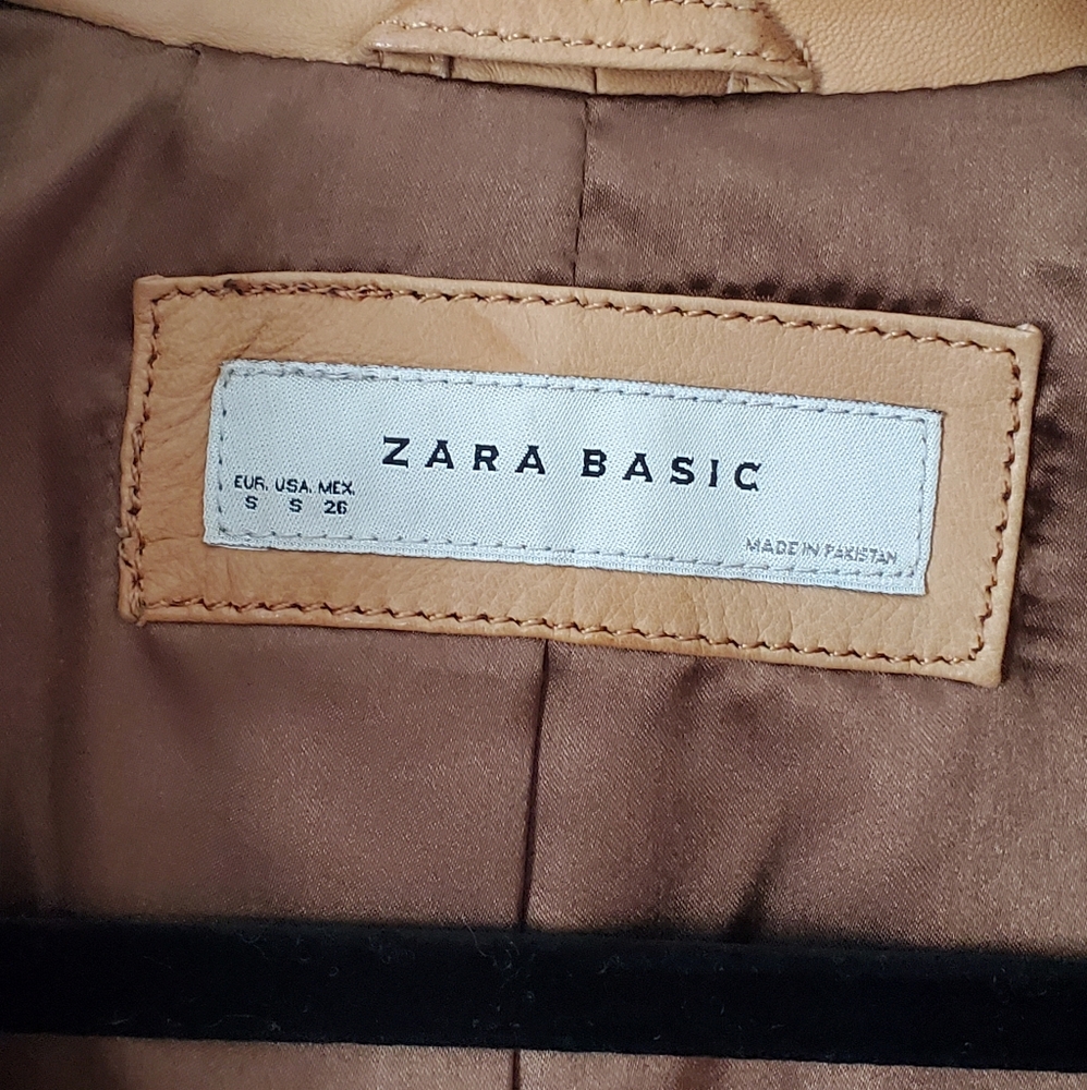 Zara Basic Leather Utility Multi Pocket Jacket - Picture 8 of 12